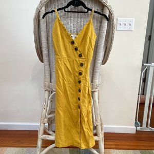Forever 21 Yellow Midi Dress